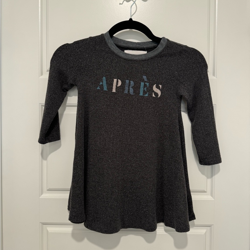 Sol Angeles Girls Gray Dress Apres Size 4T